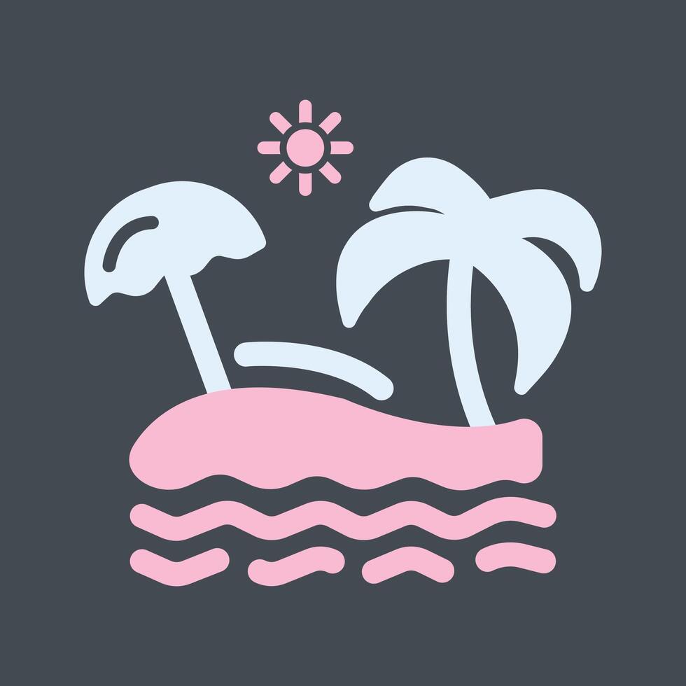 icono de vector de playa