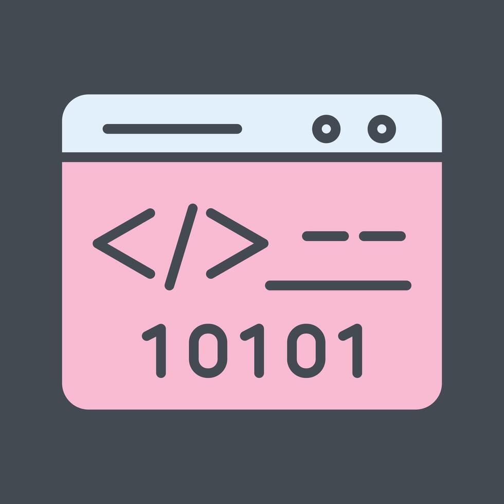 Binary Website Vector Icon