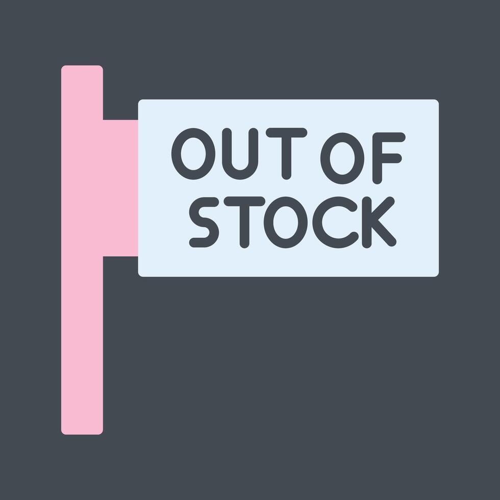 fuera de stock vector icono