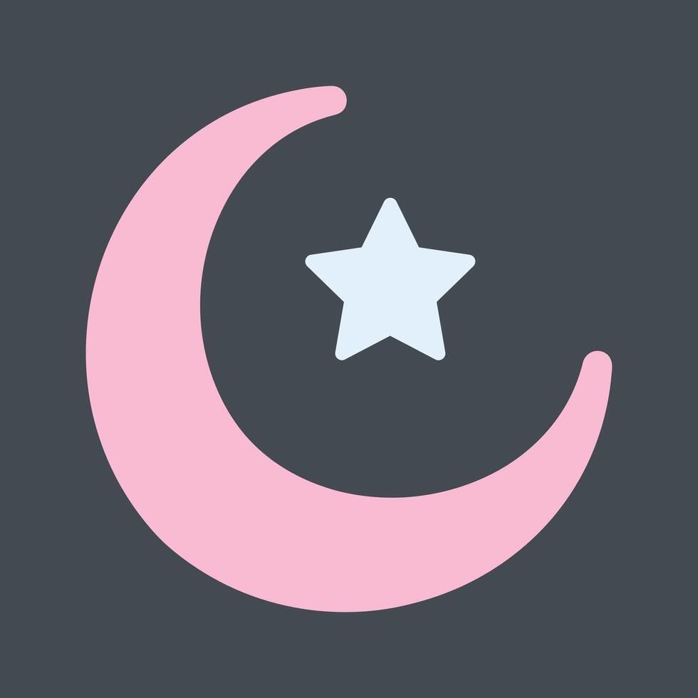 Moon and Star Vector Icon