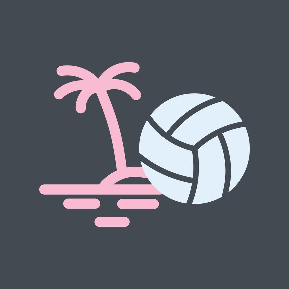 Beach Volleyball Vector Icon