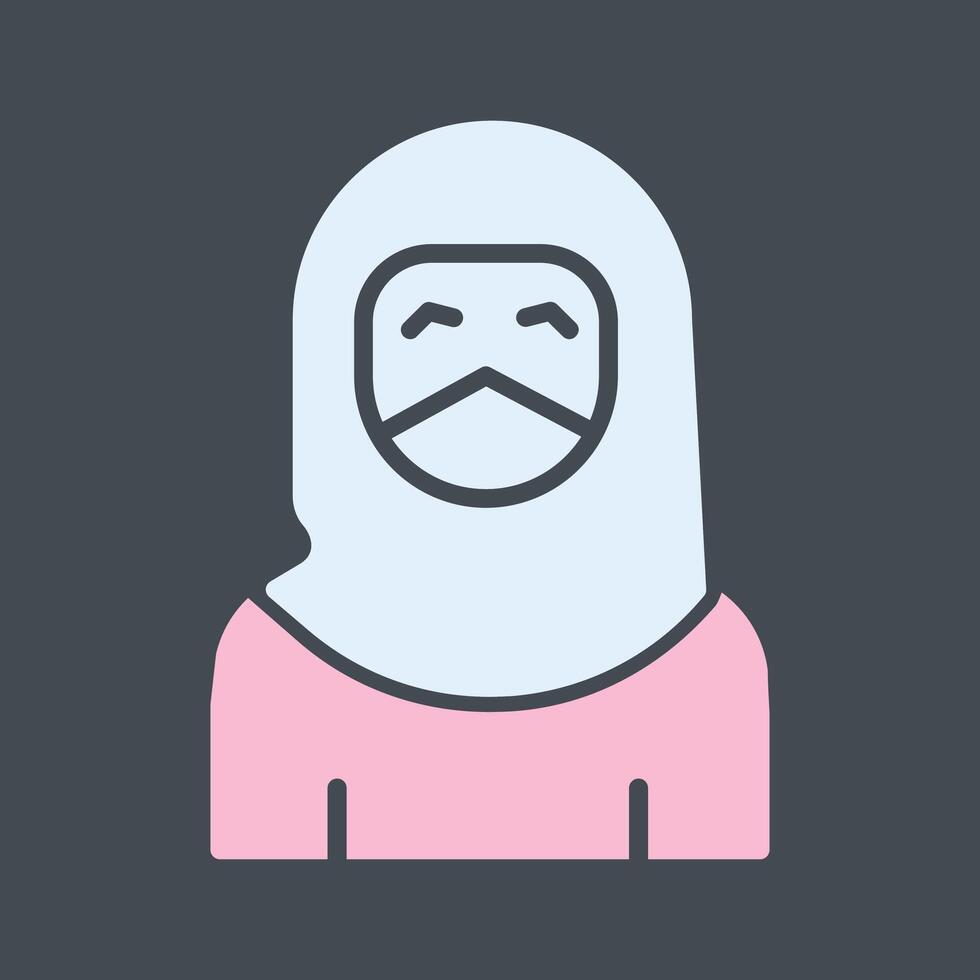 Woman with Niqab Vector Icon
