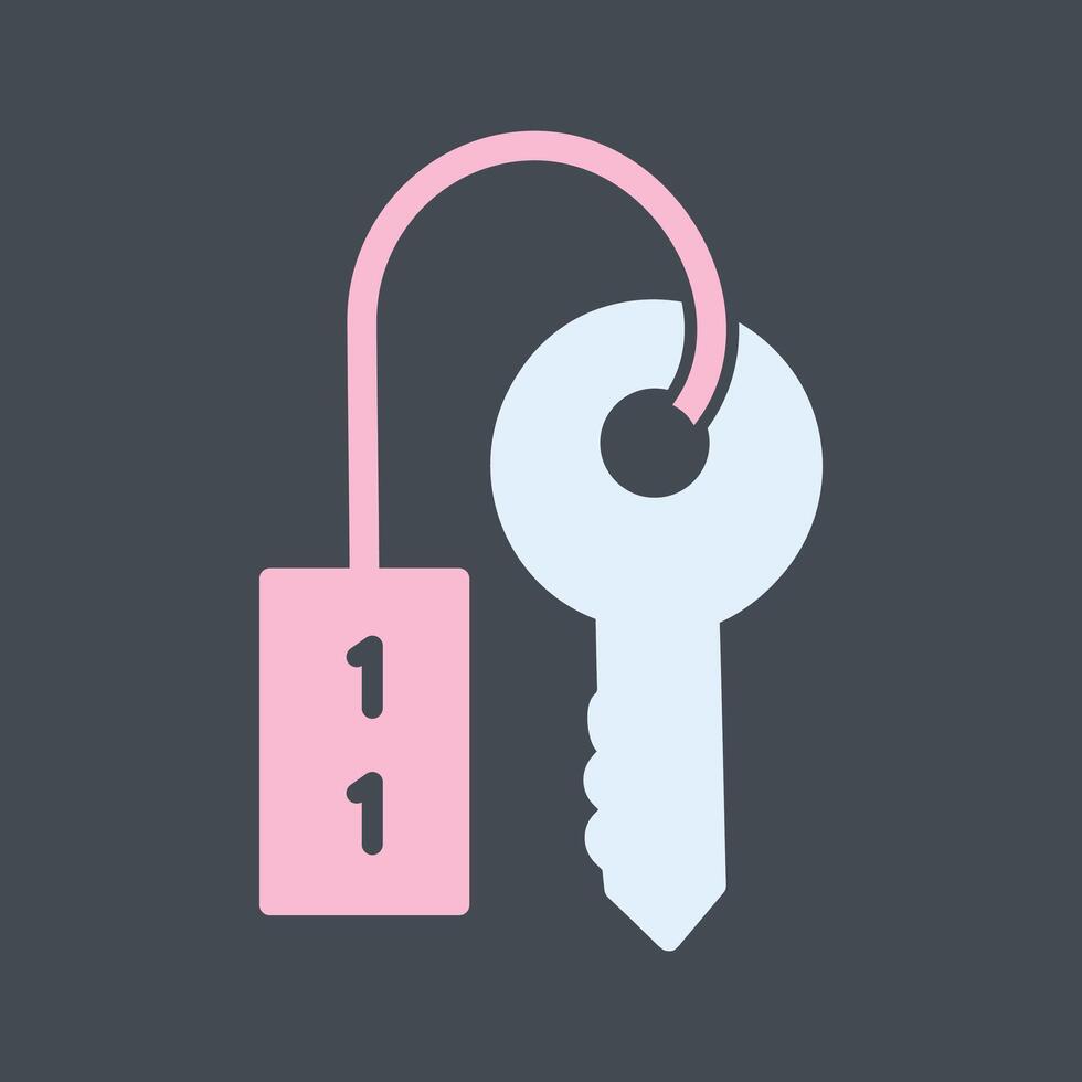 Room Key Vector Icon