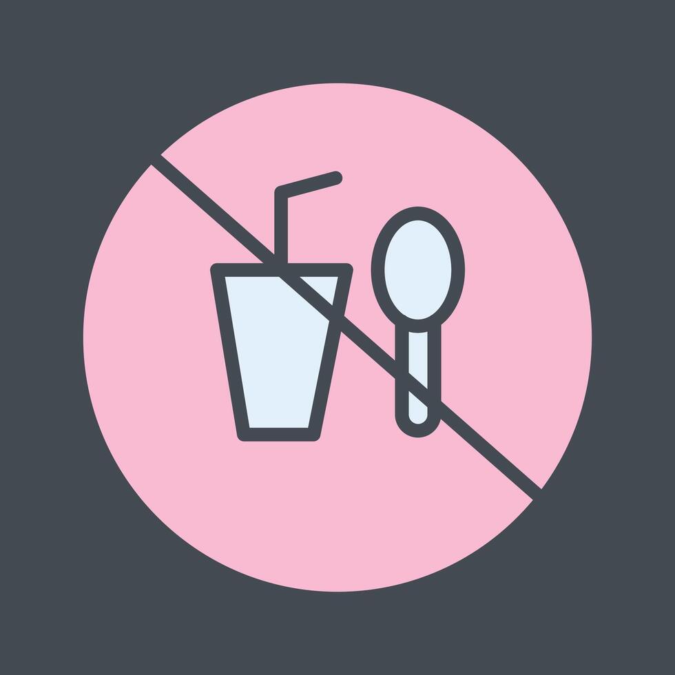 No Food or Drinks Vector Icon