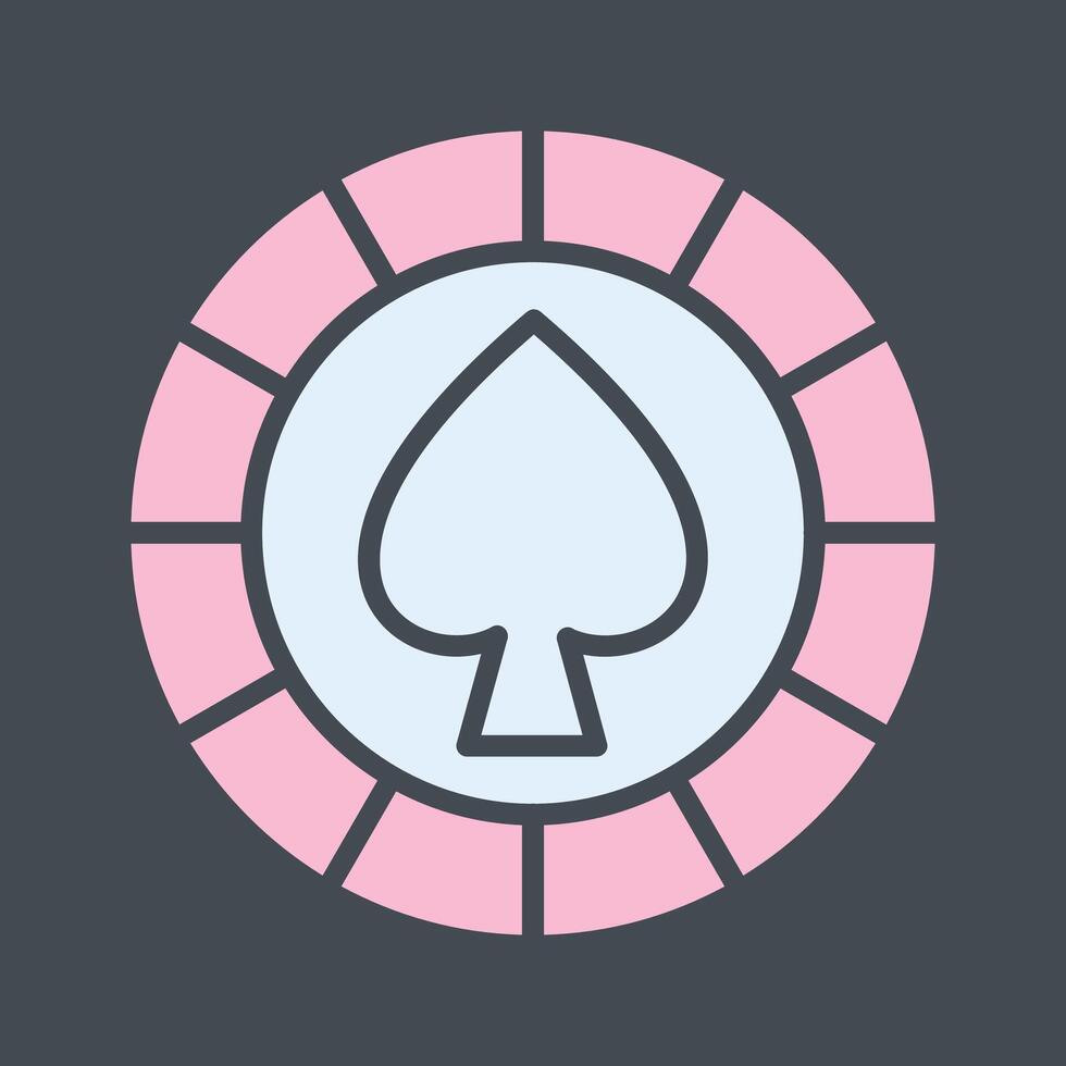 Spade Chip Vector Icon