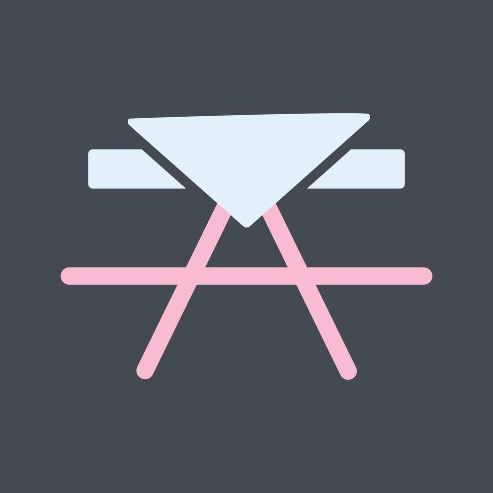 icono de vector de mesa de picnic