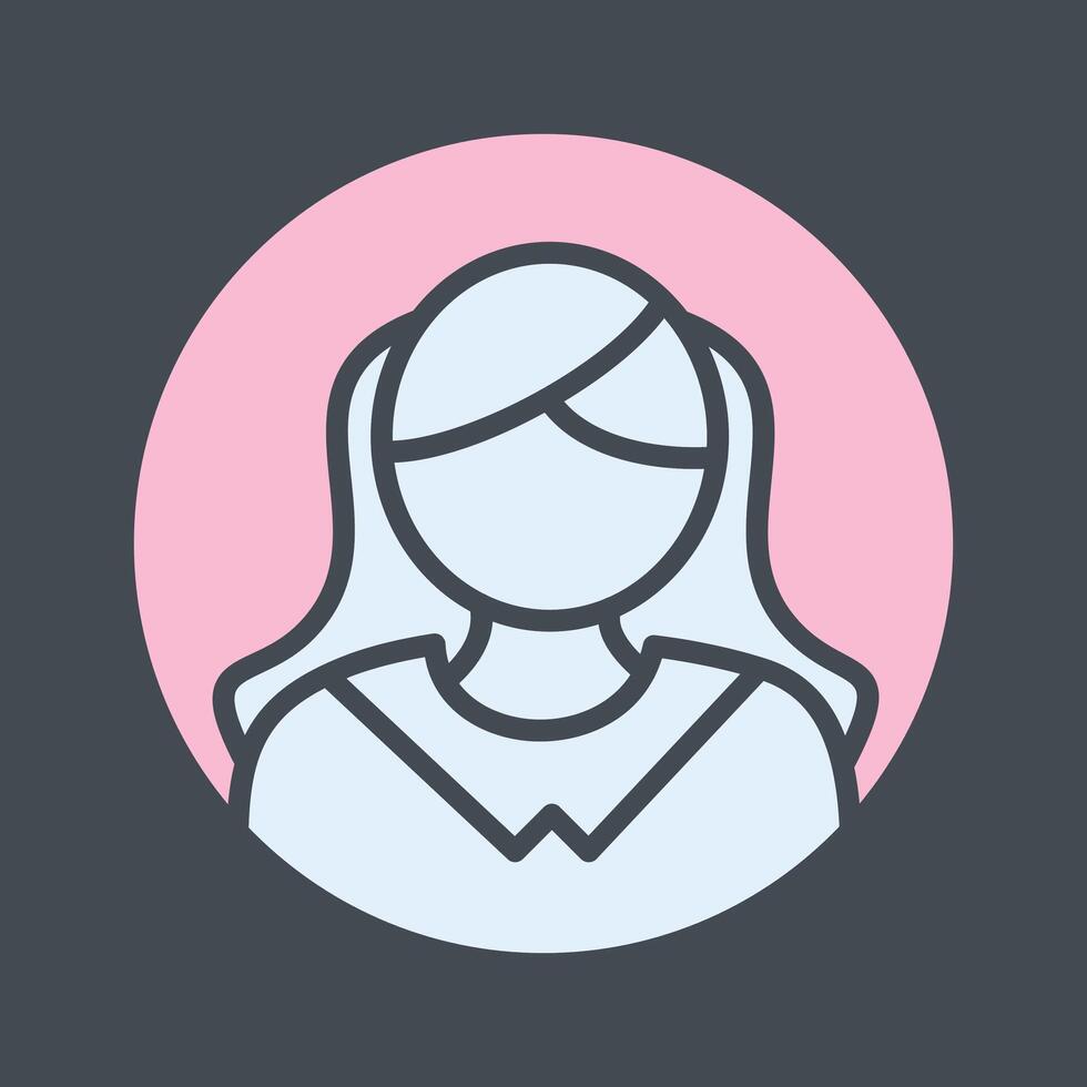 Female Profile Vector Icon