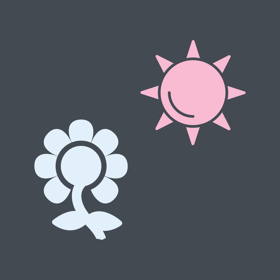 Flower in sunlight Vector Icon