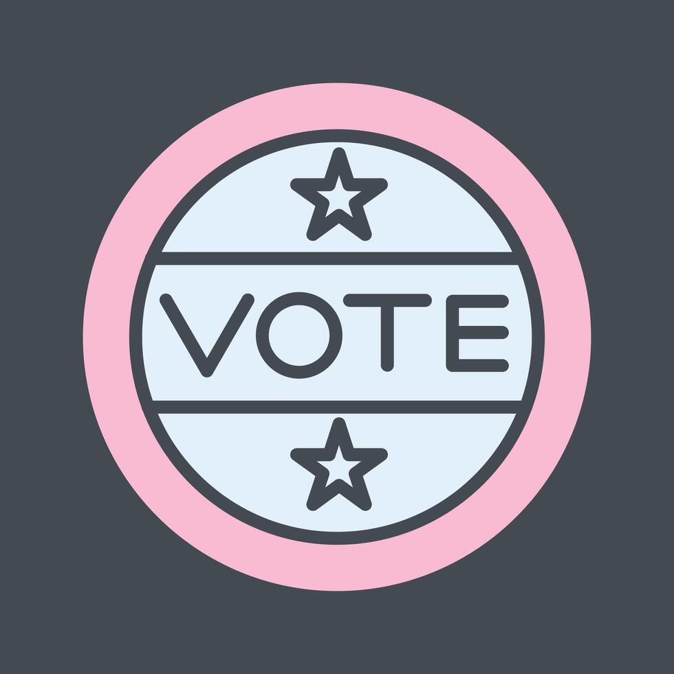 Vote Sticker Vector Icon