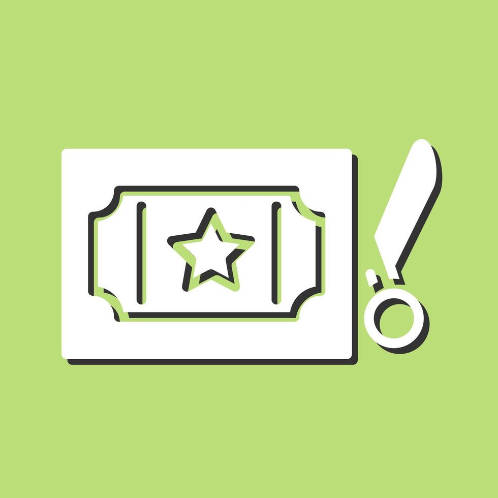 Scissor Ticket Vector Icon