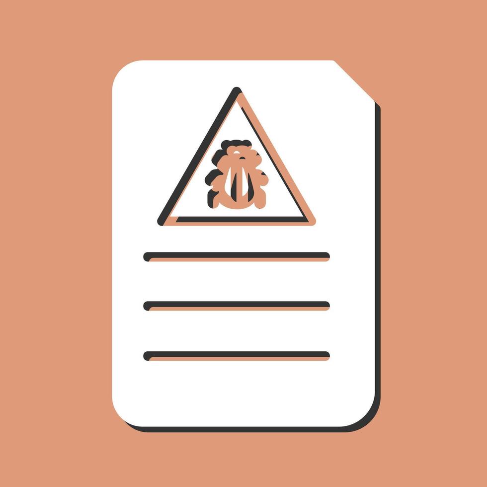 Bug Document Vector Icon