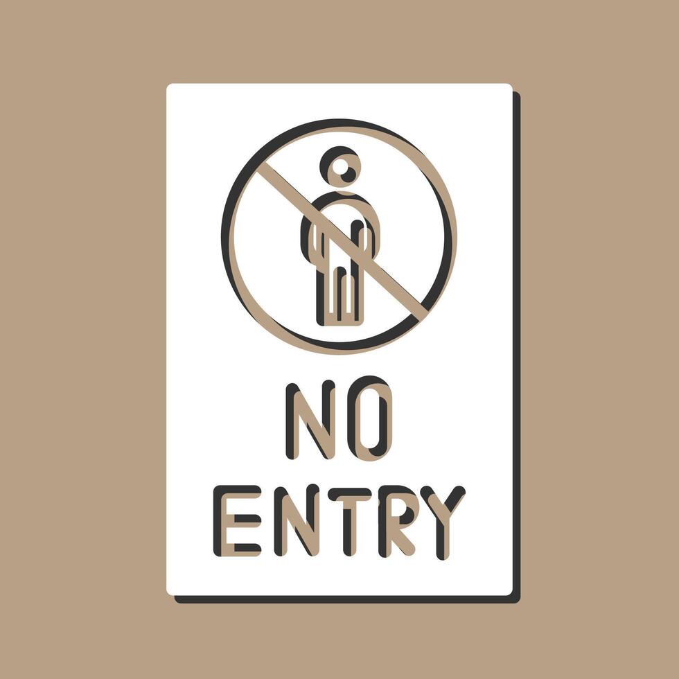 No Entry Sign Vector Icon