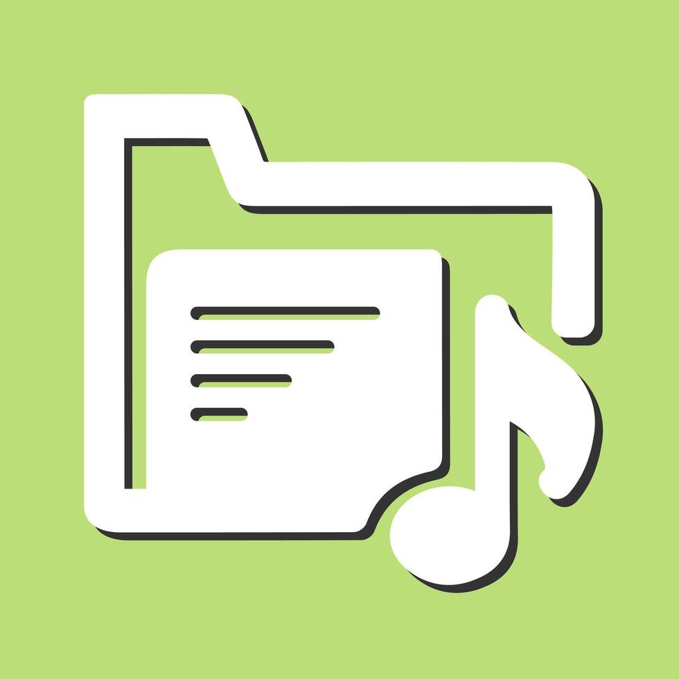 Music Folder Vector Icon
