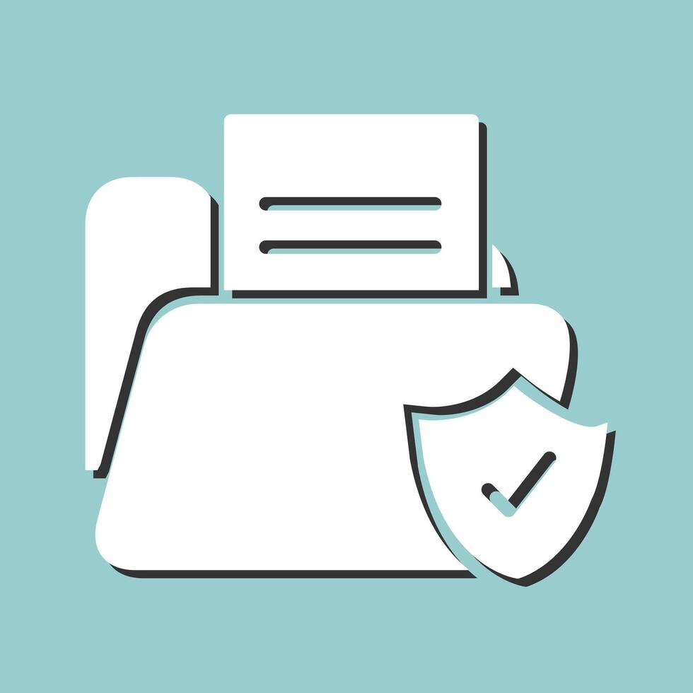 Shield Folder Vector Icon