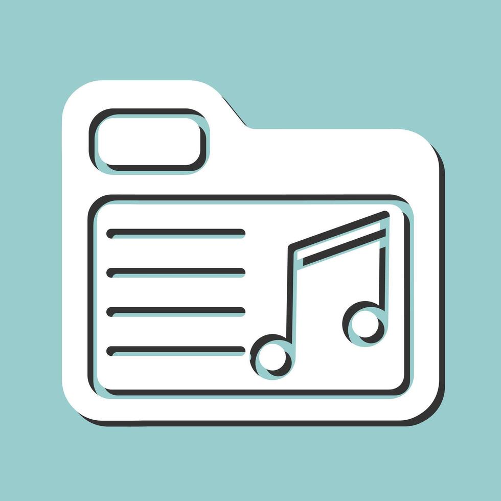 Music Folder Vector Icon