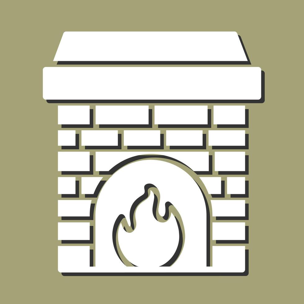 icono de vector de chimenea