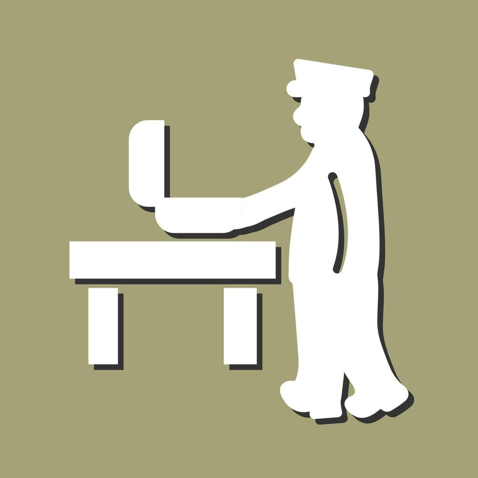 Guard Checking Briefcase Vector Icon