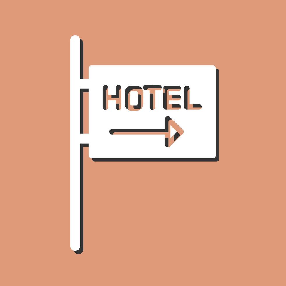 icono de vector de signo de hotel