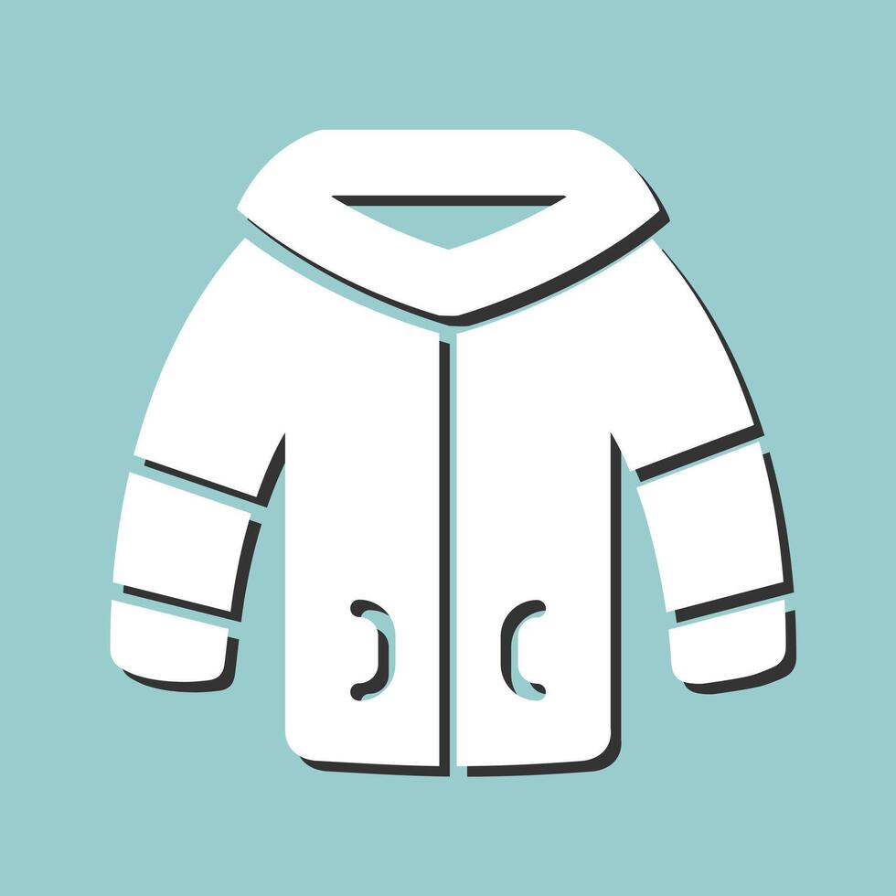 icono de vector de chaqueta de invierno