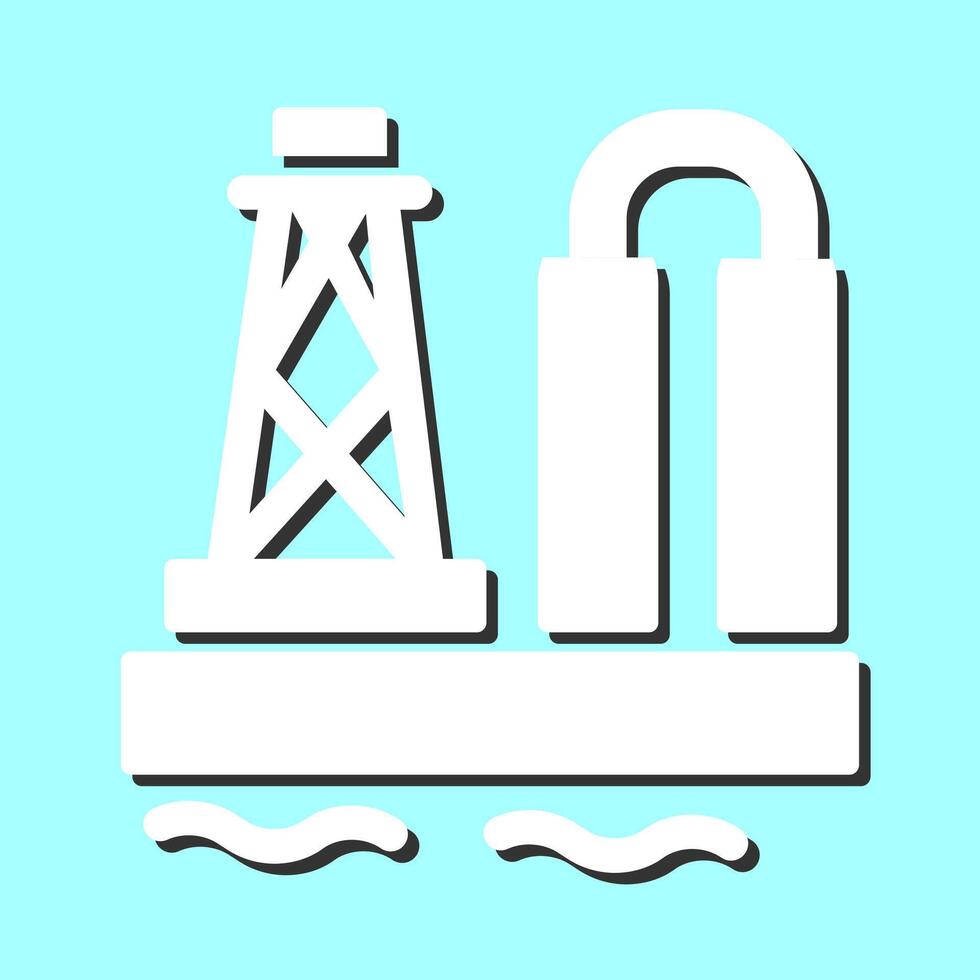 Oil Platform Vector Icon