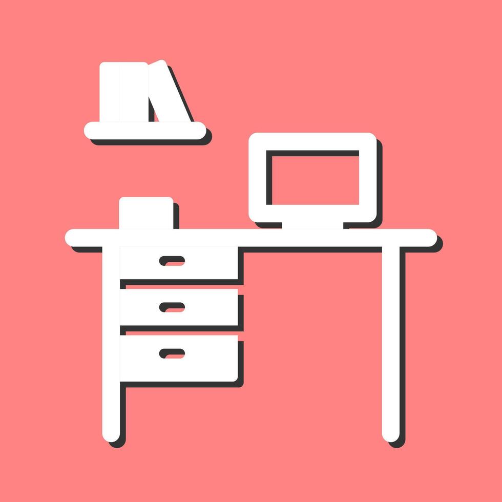 Office Desk Vector Icon
