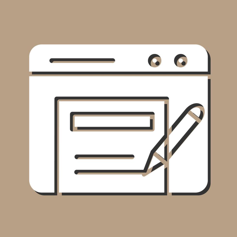 Blog Template Vector Icon