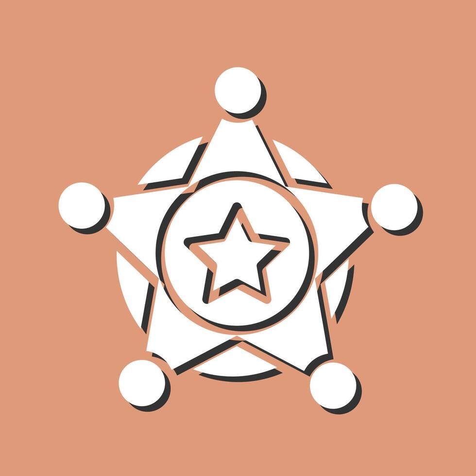 Sheriff Badge Vector Icon