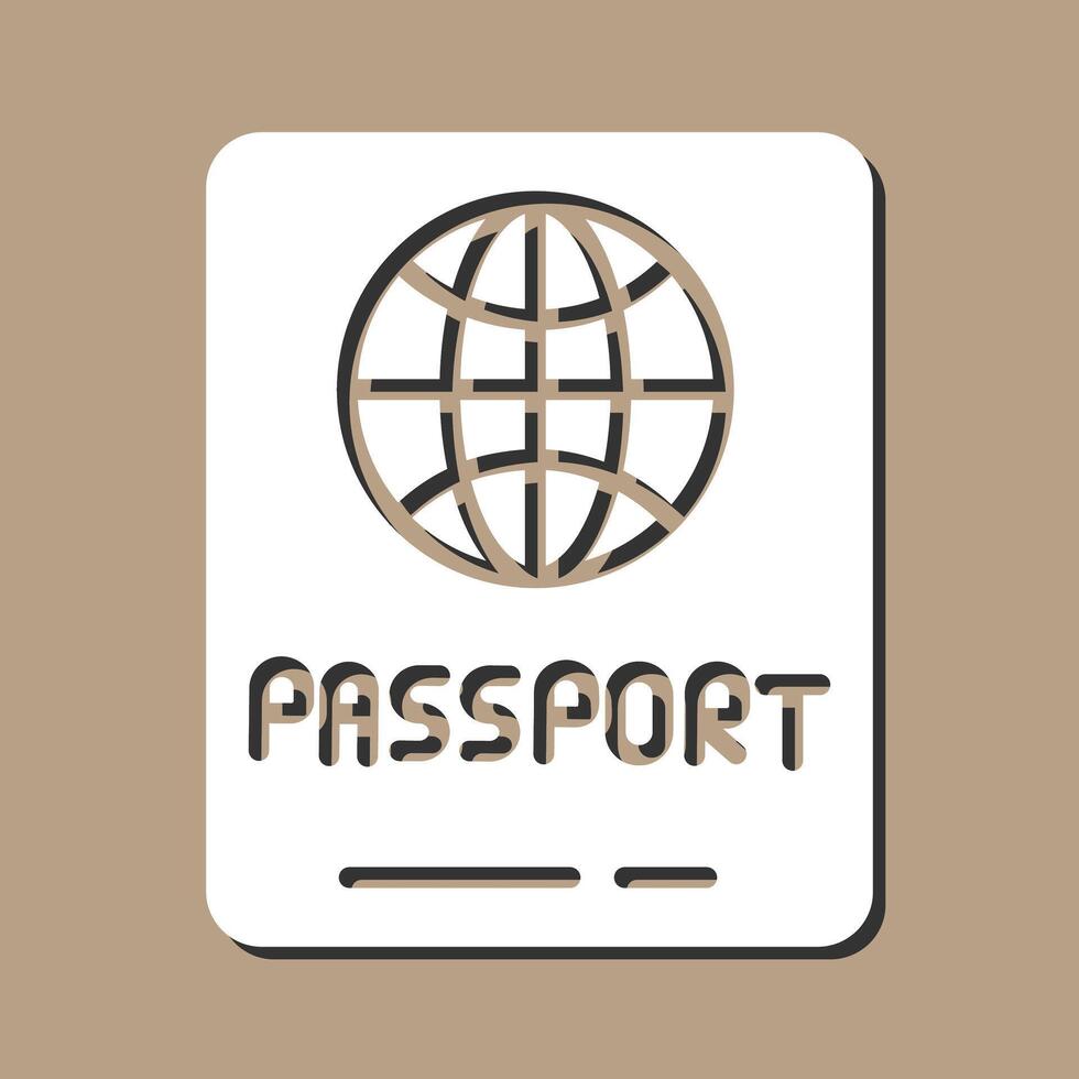 icono de vector de pasaporte