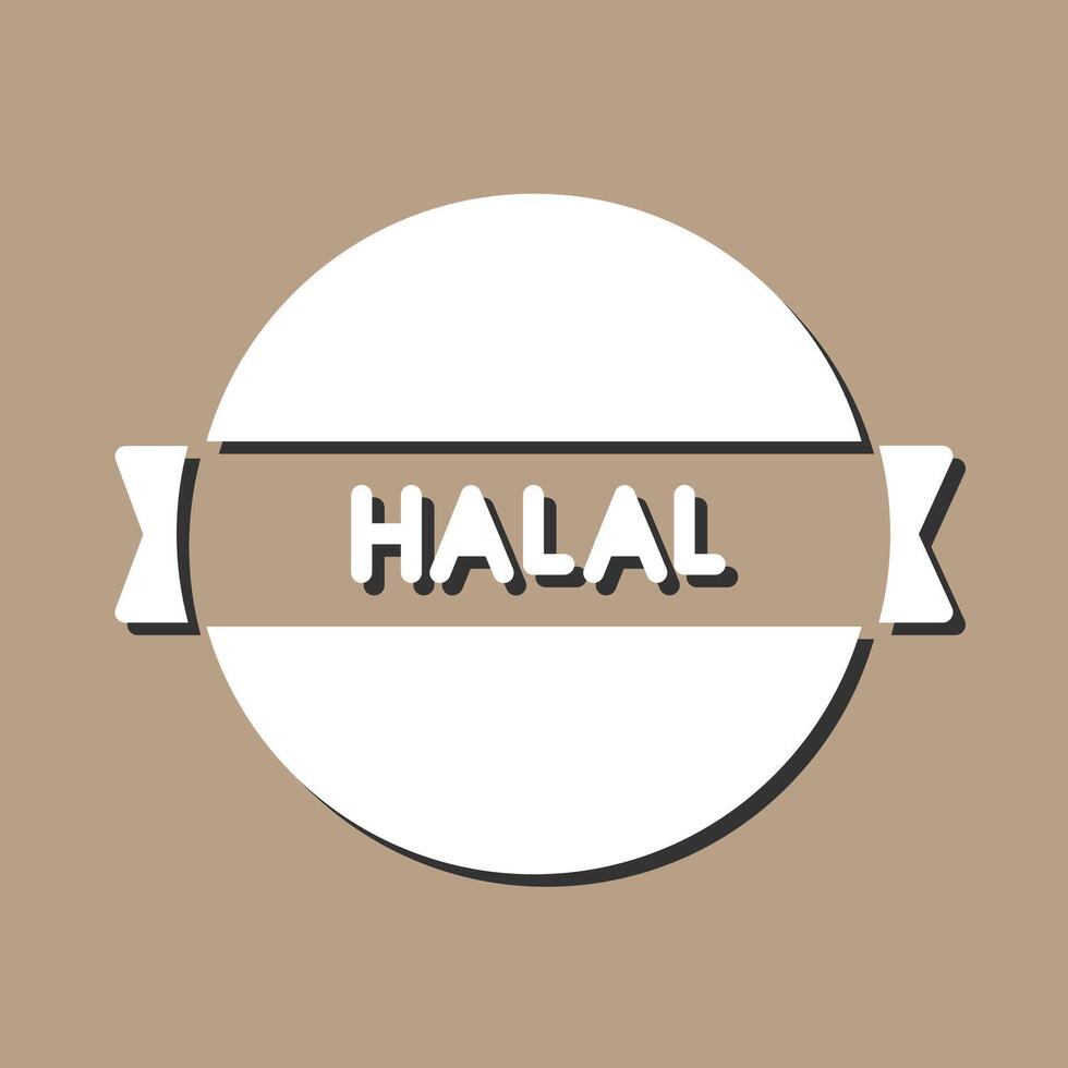 icono de vector de etiqueta halal