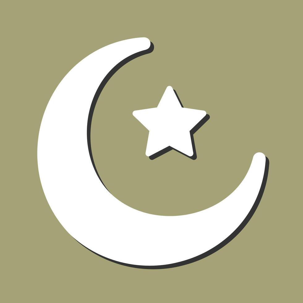 Moon and Star Vector Icon