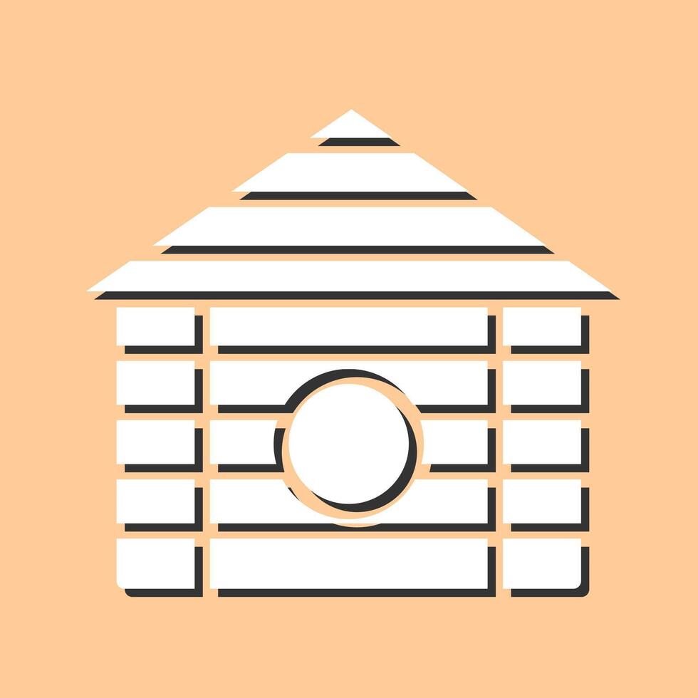 Wood Cabin Vector Icon