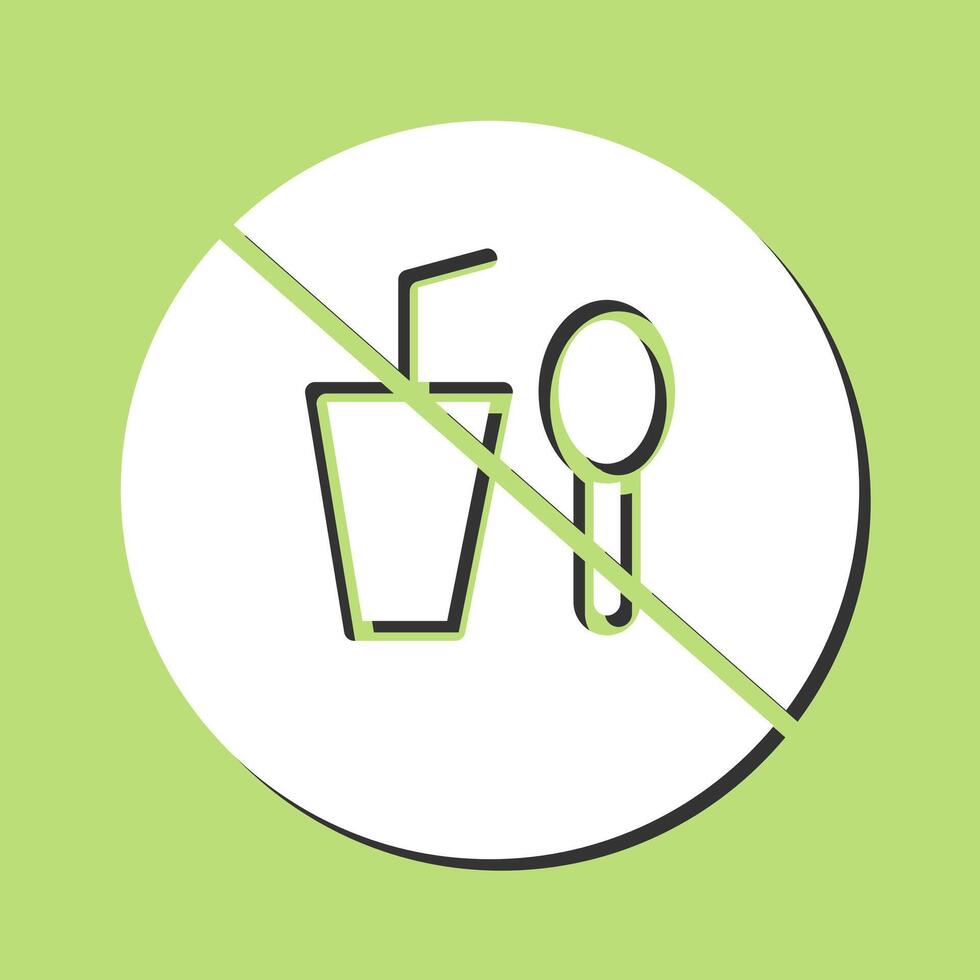 No Food or Drinks Vector Icon