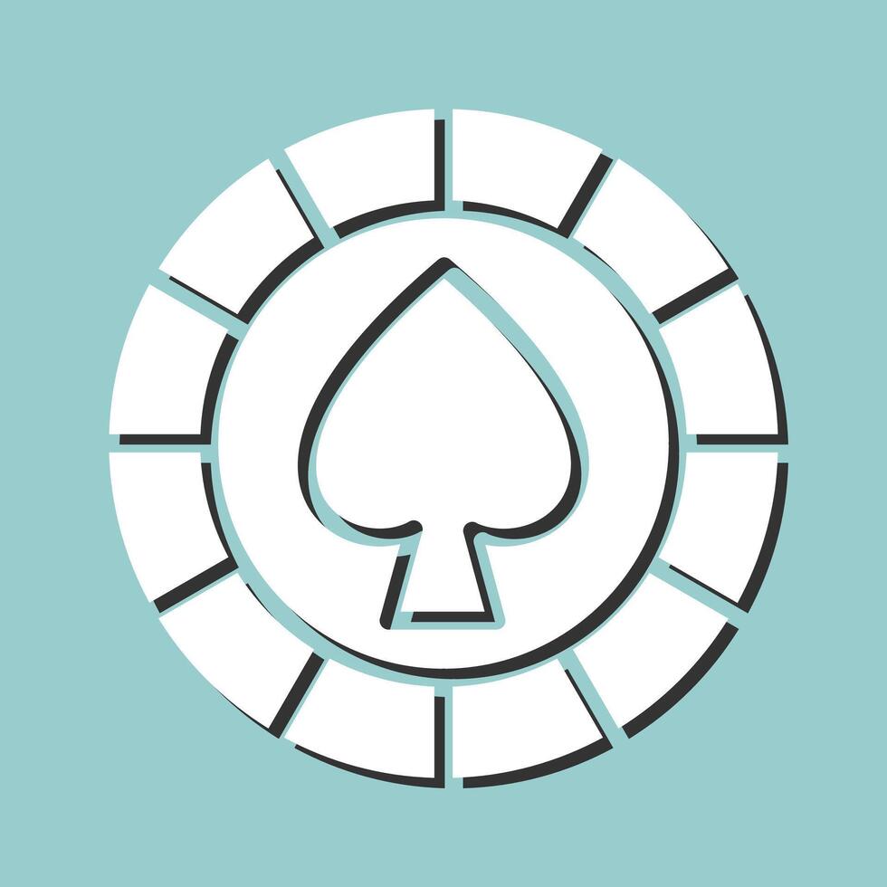 Spade Chip Vector Icon