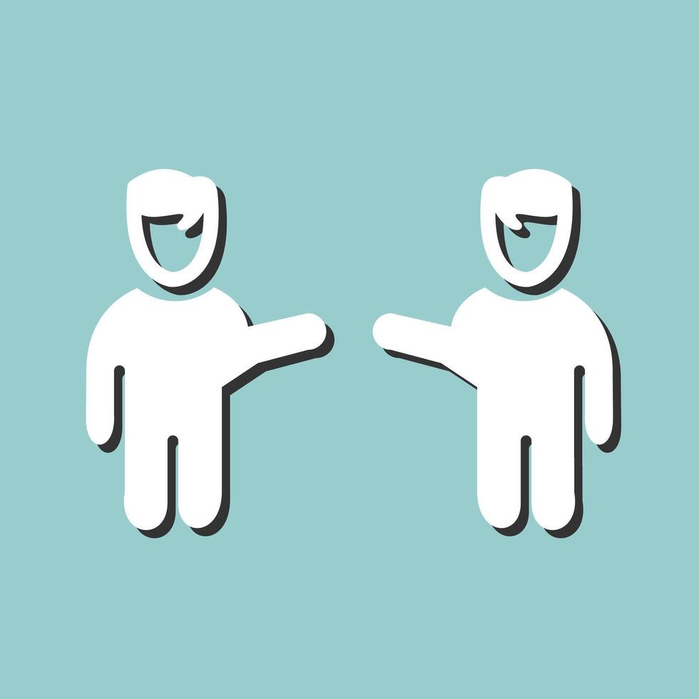 Waving to People I Vector Icon