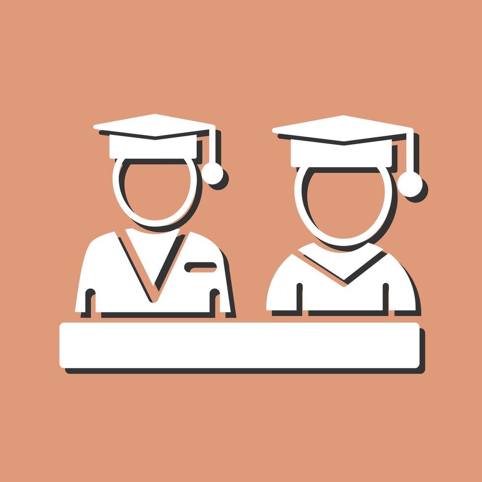 Students Sitting Vector Icon