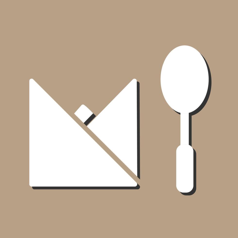 Spoon and Napkin Vector Icon