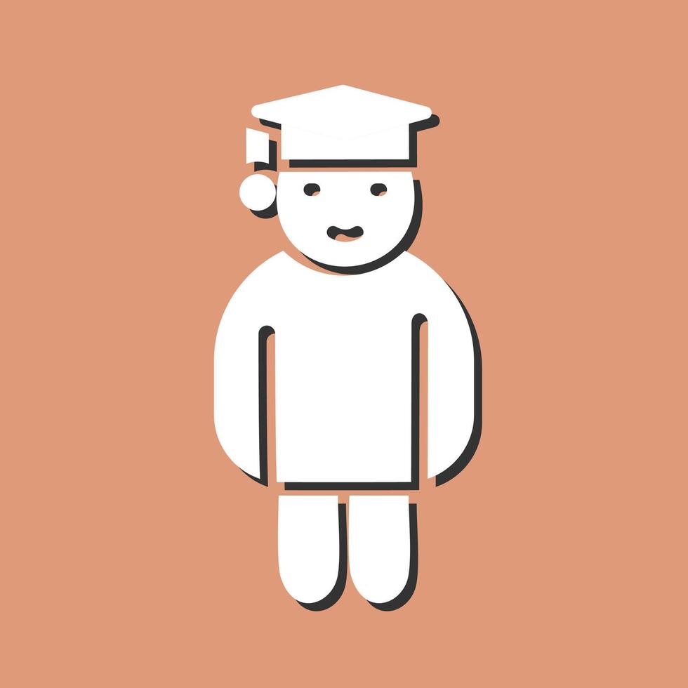 icono de vector de estudiante graduado