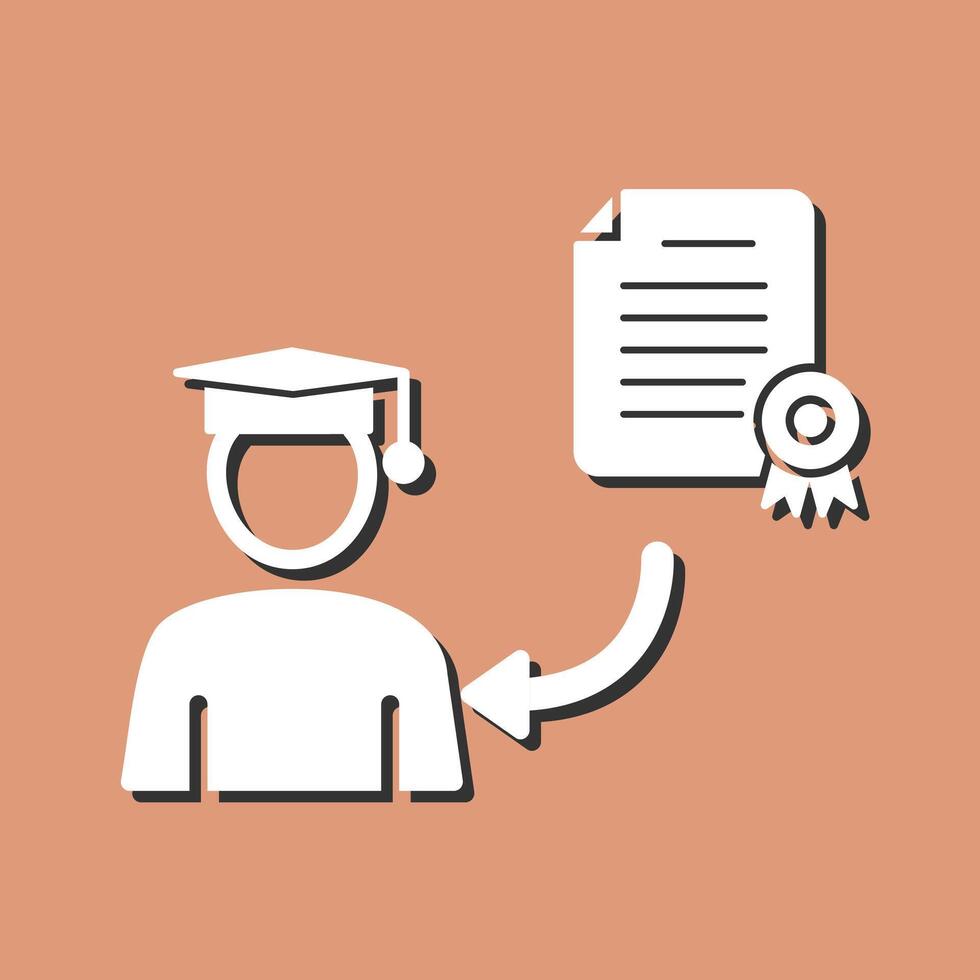 Receiving Diploma Vector Icon