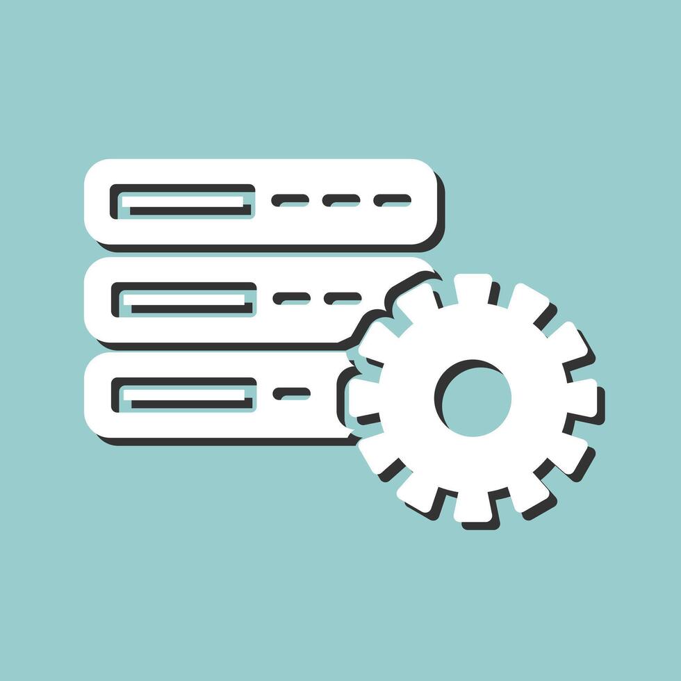 Database Setting Vector Icon
