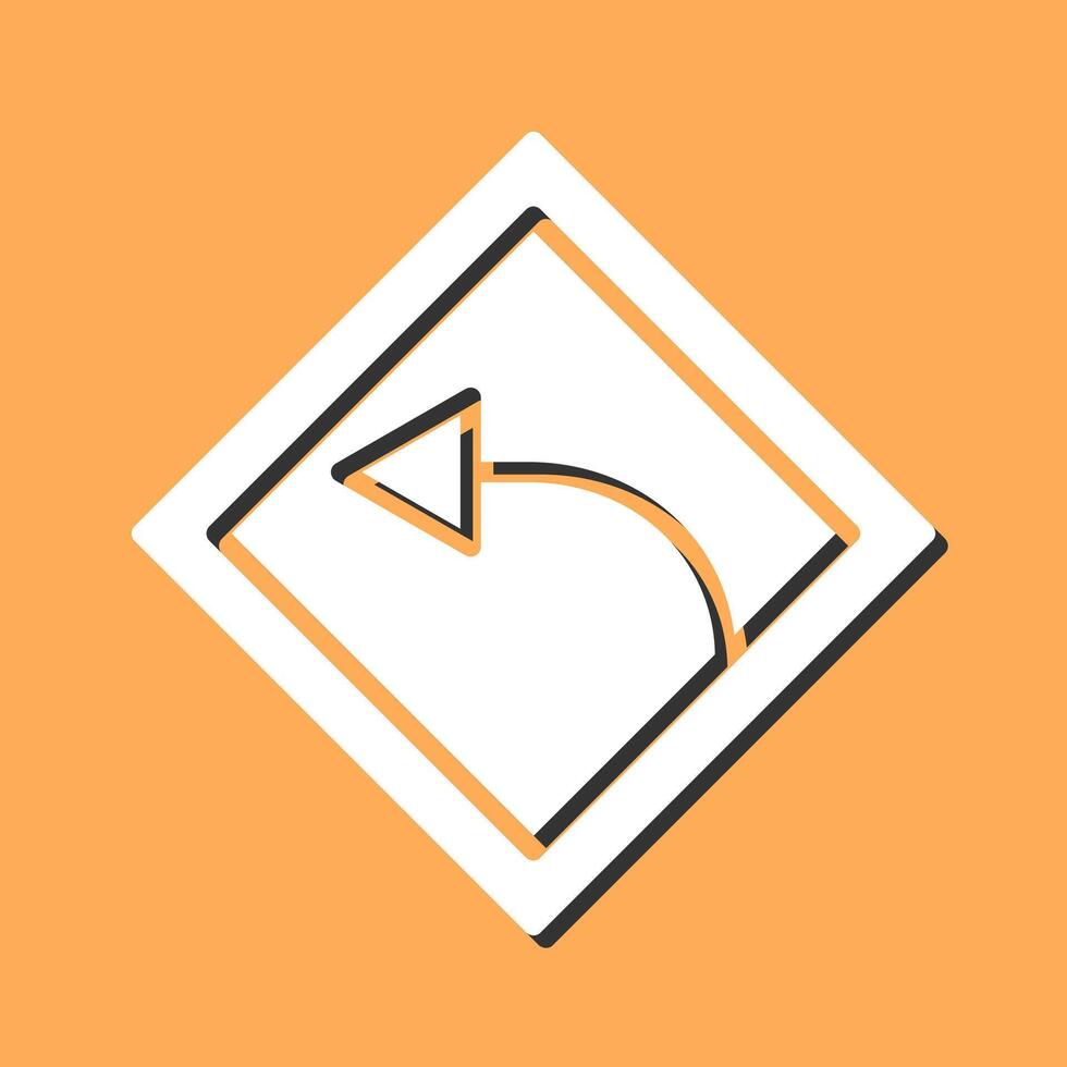 Left Turn Vector Icon