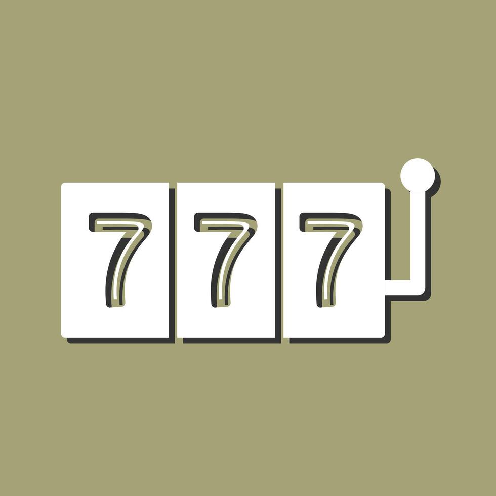 Slot Machine with Sevens Vector Icon
