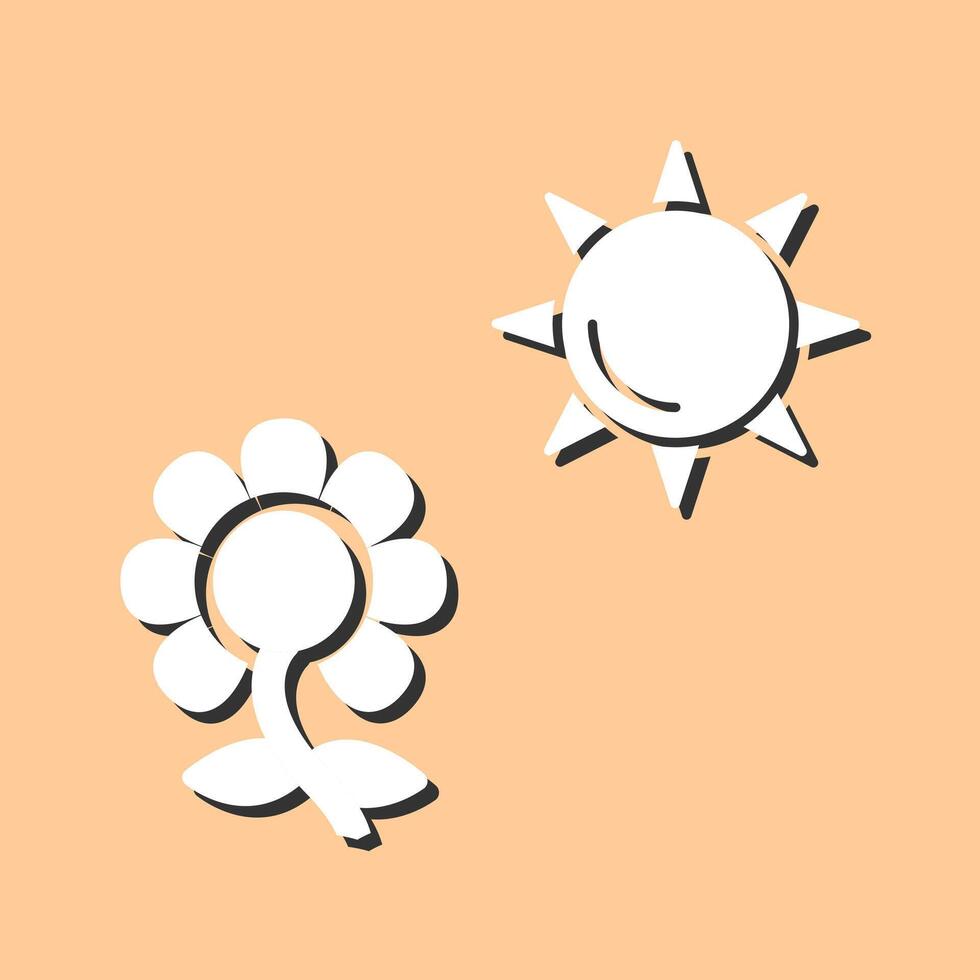 Flower in sunlight Vector Icon