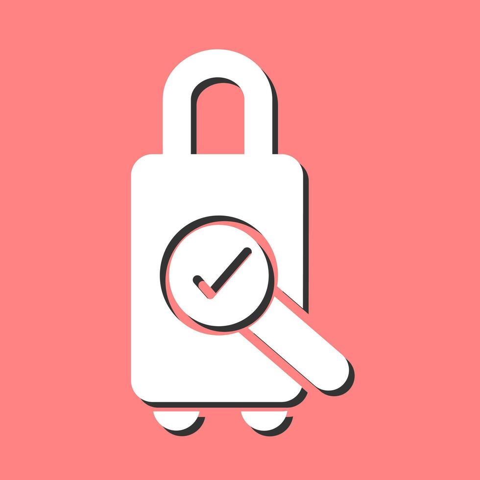 Luggage Inspection Vector Icon