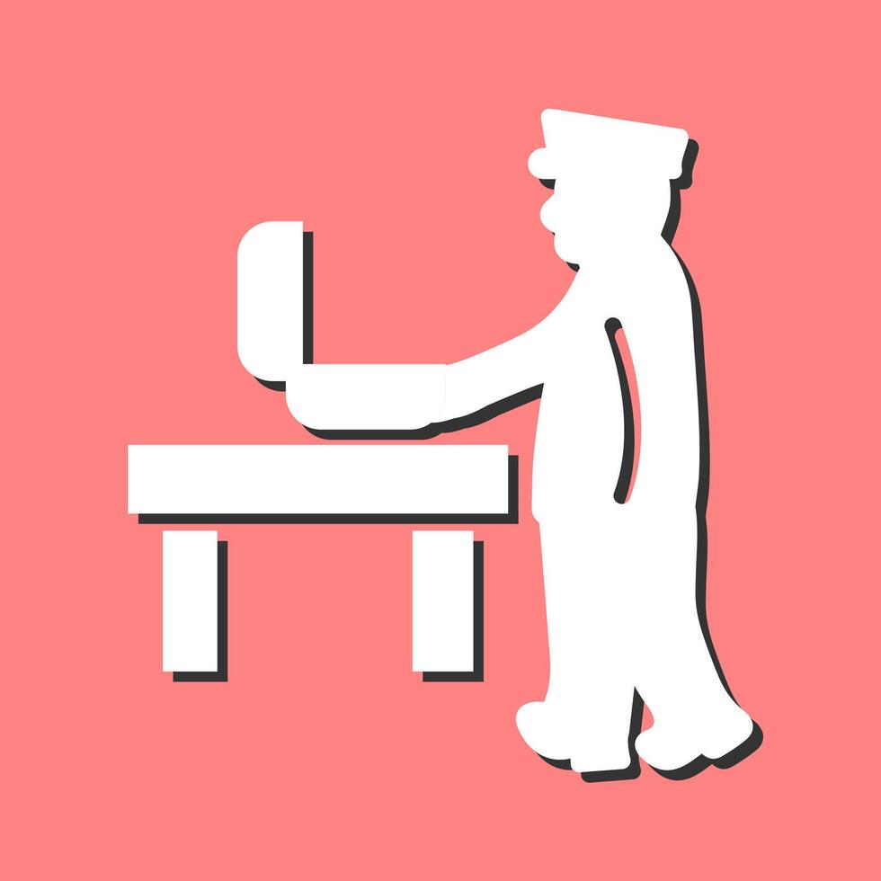 Guard Checking Briefcase Vector Icon