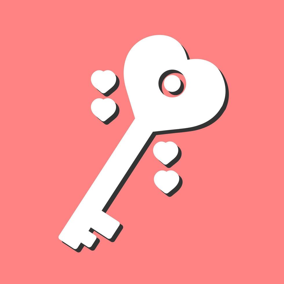 Love Key Vector Icon