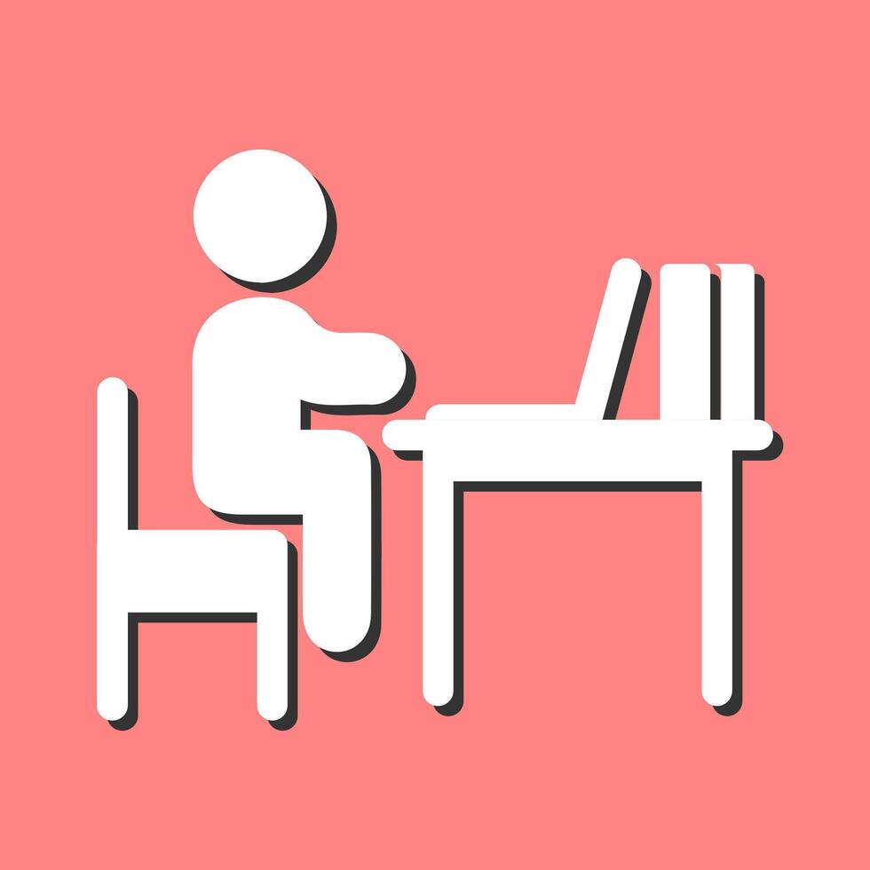 Studying Desk Vector Icon