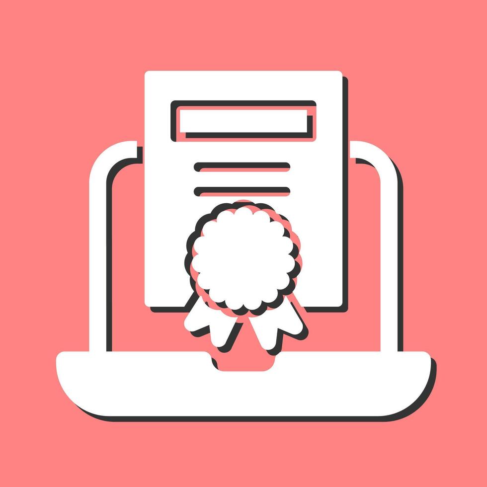 Online Certificate Vector Icon