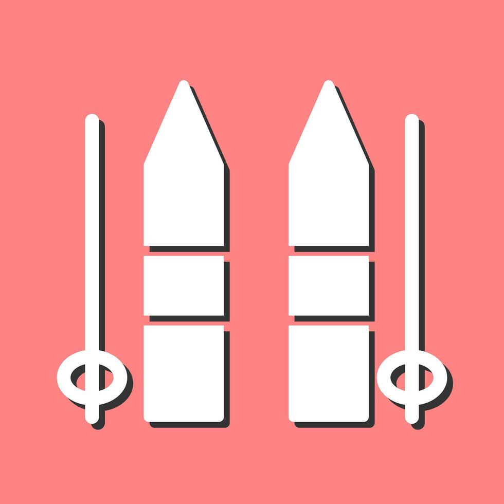 Ski Sticks Vector Icon