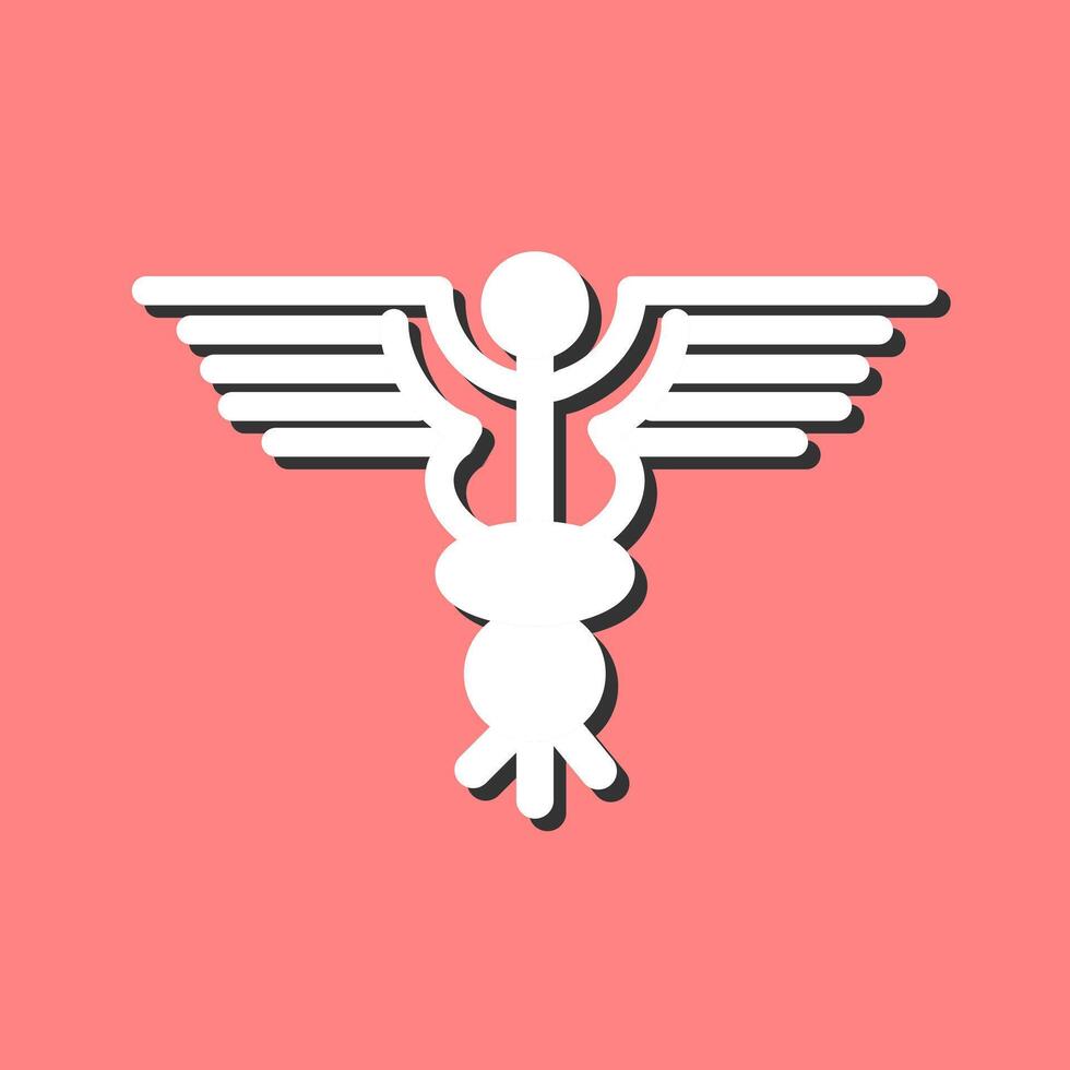 icono de vector de caduceo