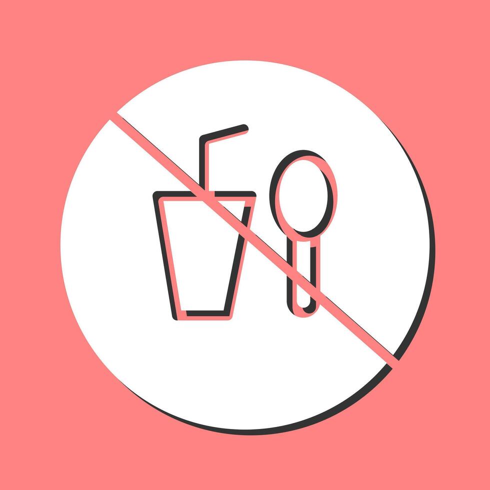 No Food or Drinks Vector Icon